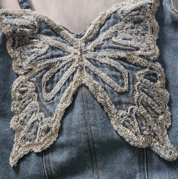 NEW PatBO Camila Coelho Denim Top - Picture 9 of 12